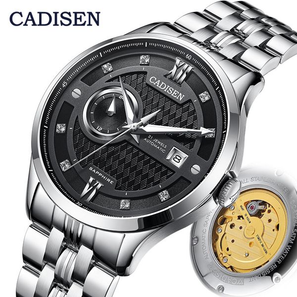 wristwatches cadisen mens watches miyota 8217 mechanical automatic watch men waterproof sport for montre homme, Slivery;brown
wristwatches cadisen mens watches miyota 8217 mechanical automatic watch men waterproof sport for montre homme, Slivery;brown