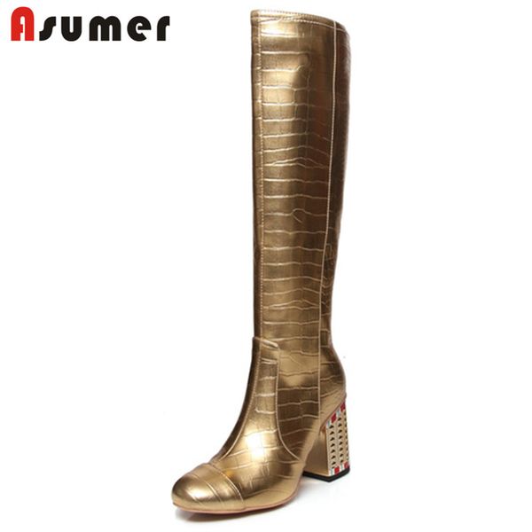 asumer 2020 new arrival knee high boots women genuine leather high heels party wedding shoes autumn winter long boots female, Black
asumer 2020 new arrival knee high boots women genuine leather high heels party wedding shoes autumn winter long boots female, Black