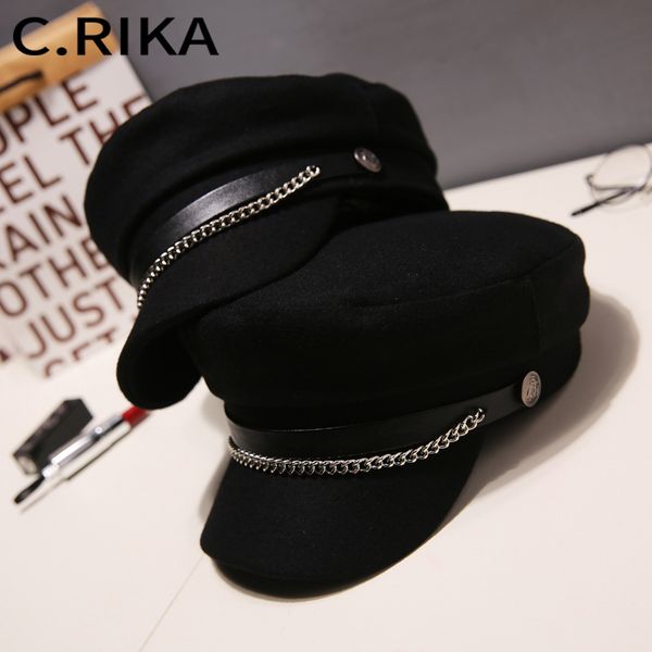 2020 autumn winter chain wool hat for women female flat army cap salior hat black girl ladies travel tweed berets, Blue;gray
2020 autumn winter chain wool hat for women female flat army cap salior hat black girl ladies travel tweed berets, Blue;gray