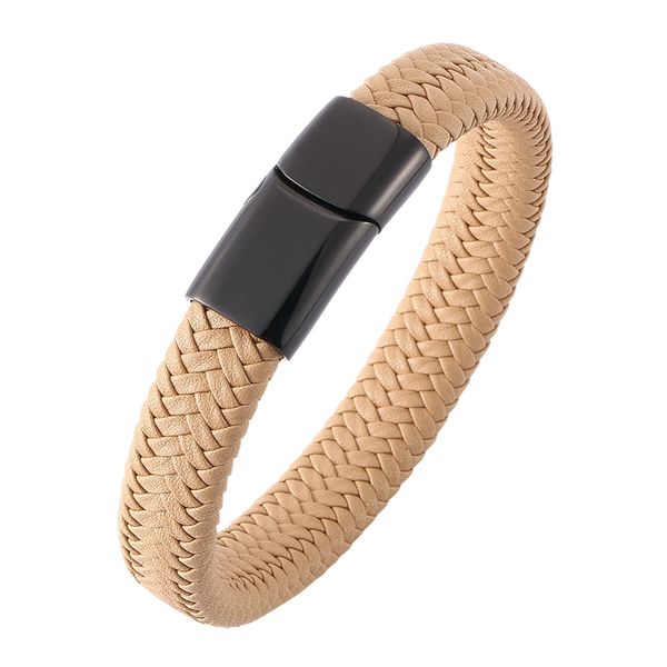 charm bracelets fashion jewelry men women leather bracelet braid black stainless steel magnetic clasp wristband gift sp0005, Golden;silver
charm bracelets fashion jewelry men women leather bracelet braid black stainless steel magnetic clasp wristband gift sp0005, Golden;silver