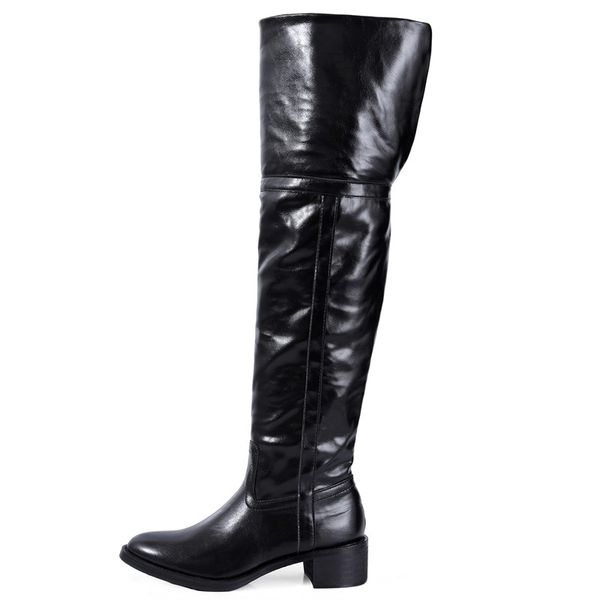 keep warm winter knight boots women knee boots retro low chunky heels faux leather wool lining botines zapatos mujer botas, Black
keep warm winter knight boots women knee boots retro low chunky heels faux leather wool lining botines zapatos mujer botas, Black