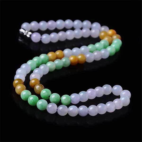 2020 new species jade necklace three colors beads chain natural hand-carved jewelry jade necklace with certificate, Silver
2020 new species jade necklace three colors beads chain natural hand-carved jewelry jade necklace with certificate, Silver