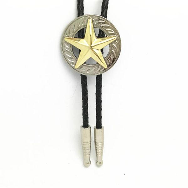 the cowboys of the west texas pentagram poirot tie rope upscale double color plating alloy leather clothing accessories both men, Blue;purple
the cowboys of the west texas pentagram poirot tie rope upscale double color plating alloy leather clothing accessories both men, Blue;purple