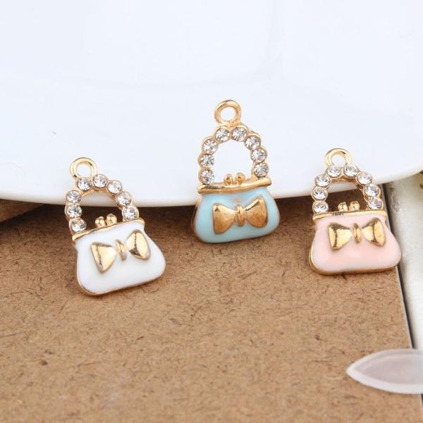 charms mrhuang 10pcs/lot oil drop zinc alloy bow bag enamel gold-color floating pendant fashion jewelry accessories, Bronze;silver
charms mrhuang 10pcs/lot oil drop zinc alloy bow bag enamel gold-color floating pendant fashion jewelry accessories, Bronze;silver