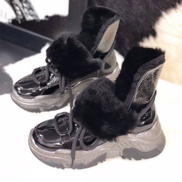 bottes femme новые зимние ботинки женщин снега сапоги из натуральной кожи держать перекрестную привязанную снега сапоги botas mujer, Black
bottes femme новые зимние ботинки женщин снега сапоги из натуральной кожи держать перекрестную привязанную снега сапоги botas mujer, Black