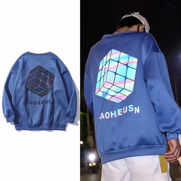 spring and autumn men's reflective prints long sleeve hoodies new fashion young men's sweatshirts casual prints hoodies, Black
spring and autumn men's reflective prints long sleeve hoodies new fashion young men's sweatshirts casual prints hoodies, Black