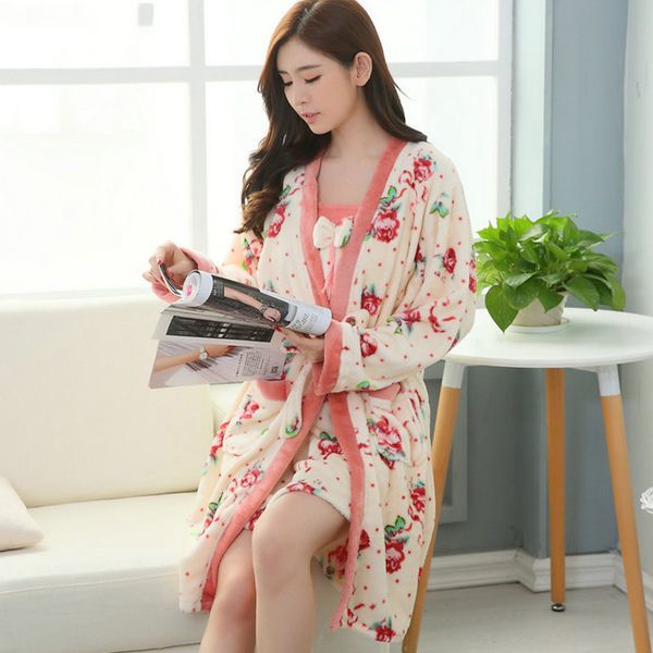 women's sleepwear robes women floral printing gown sets korean style lovely colorful winter home clothes bathrobe womens soft daily lon, Black;red
women's sleepwear robes women floral printing gown sets korean style lovely colorful winter home clothes bathrobe womens soft daily lon, Black;red