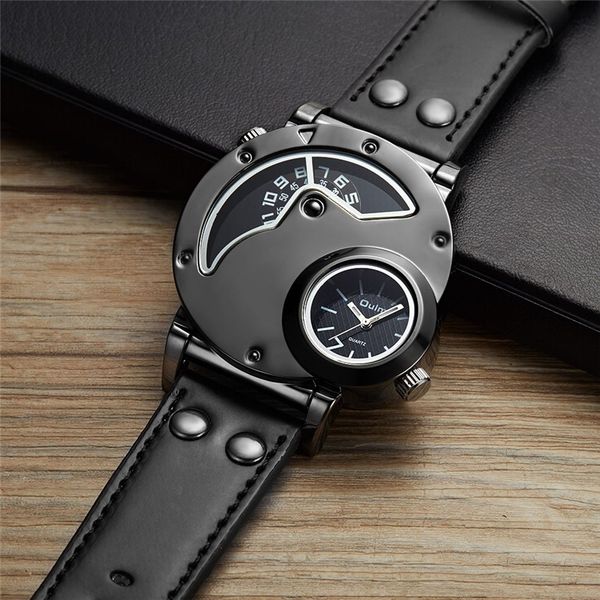 oulm men watches two time zone unique quartz watch for male casual pu leather sport men's wristwatch relogio masculino, Slivery;brown
oulm men watches two time zone unique quartz watch for male casual pu leather sport men's wristwatch relogio masculino, Slivery;brown