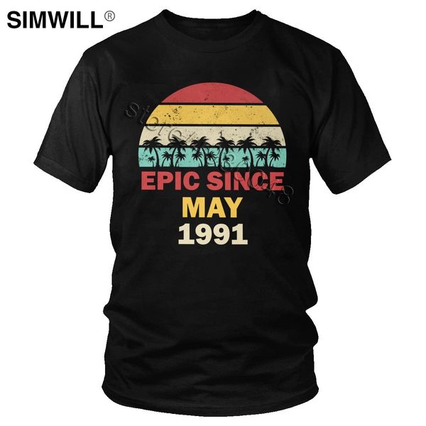 vintage epic since may 1991 t-shirt mens summer pure cotton t shirt round neck short sleeved birthday gift tee
vintage epic since may 1991 t-shirt mens summer pure cotton t shirt round neck short sleeved birthday gift tee