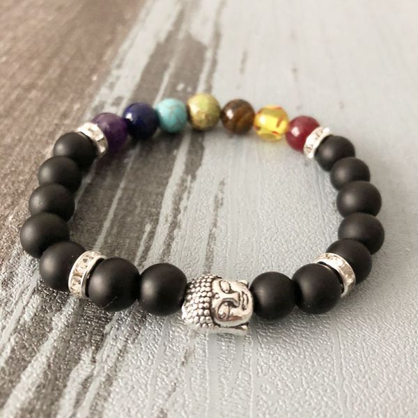 tennis 7 chakra mala beads energy bracelet women buddha head wrist stones beaded, Golden;silver
tennis 7 chakra mala beads energy bracelet women buddha head wrist stones beaded, Golden;silver