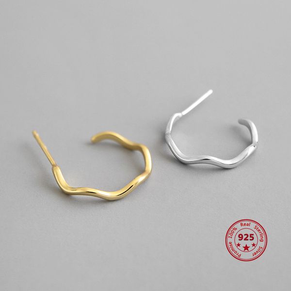 other korea style delicate pure 925 sterling silver earrings for wave pattern simple personality trend women's jewelry, Golden;silver
other korea style delicate pure 925 sterling silver earrings for wave pattern simple personality trend women's jewelry, Golden;silver