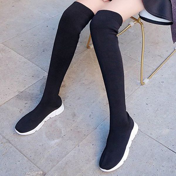 woman over the knee sock boots women's long boots sneakers autumn winter women shoes ladies fashion vulcanized female footwear, Black
woman over the knee sock boots women's long boots sneakers autumn winter women shoes ladies fashion vulcanized female footwear, Black