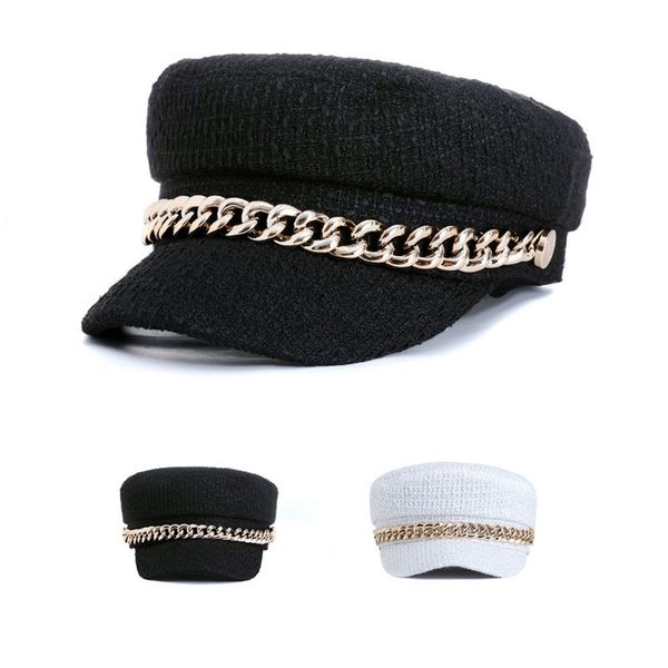 женщин ретро плед плетение flat top берет cap металлические цепи rope сплошной цвет элегантный регулируемая newsboy visor navy hat, Blue;gray
женщин ретро плед плетение flat top берет cap металлические цепи rope сплошной цвет элегантный регулируемая newsboy visor navy hat, Blue;gray
