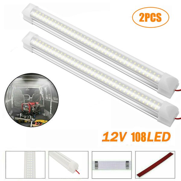 2pcs car interior light strip bar 108 led 6500k white strip lamp with on/off switch for truck caravan boat home
2pcs car interior light strip bar 108 led 6500k white strip lamp with on/off switch for truck caravan boat home