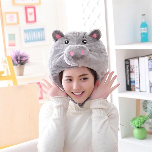 girl funny animal cute plush gift dress party headwear pig head cap 2020 spring autumn new simplicity fashion casual soft hat, Blue;gray
girl funny animal cute plush gift dress party headwear pig head cap 2020 spring autumn new simplicity fashion casual soft hat, Blue;gray