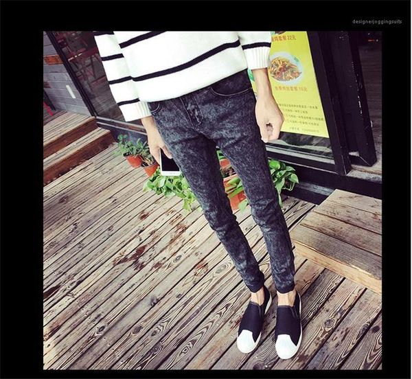 mid waist regular slim long jeans fashion autumn male apparel designer skinny pencil pants mens causal, Blue
mid waist regular slim long jeans fashion autumn male apparel designer skinny pencil pants mens causal, Blue