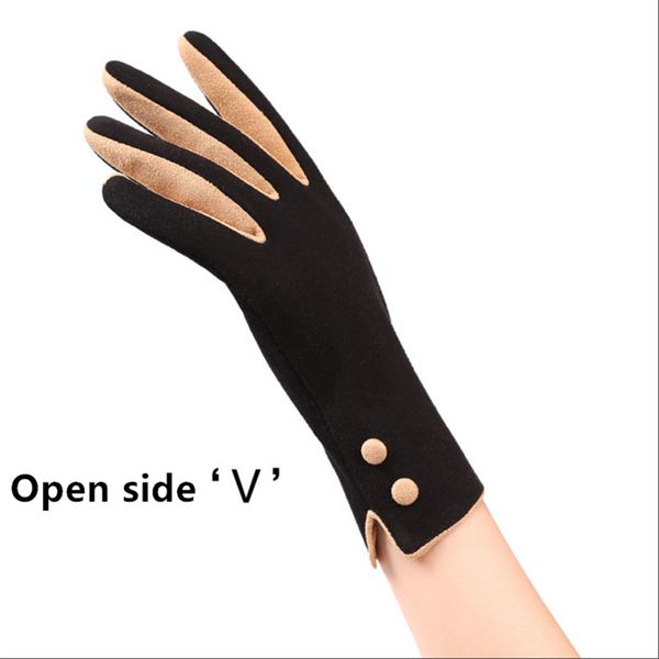 five fingers gloves elegant female women screen touch winter warm wrist mittens full finger suede patchwork 10 pairs, Blue;gray
five fingers gloves elegant female women screen touch winter warm wrist mittens full finger suede patchwork 10 pairs, Blue;gray