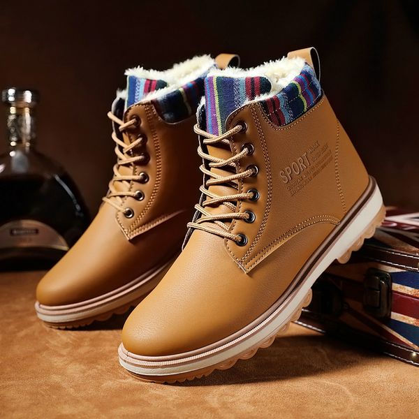 men boots winter with plus velvet nice warm leather snow boots chaussure homme casual shoes nice brand men sneakers, Black
men boots winter with plus velvet nice warm leather snow boots chaussure homme casual shoes nice brand men sneakers, Black