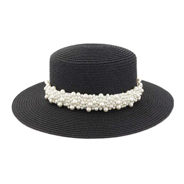wzcx 2020 fashion new korean version pearl flat straw hat casual tide solid color summer beach hat women's cap, Blue;gray
wzcx 2020 fashion new korean version pearl flat straw hat casual tide solid color summer beach hat women's cap, Blue;gray