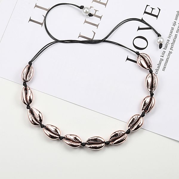 vintage rose gold color cowrie shell choker necklace for women fashion black rope chain natural seashell bohemian necklaces gift, Golden;silver
vintage rose gold color cowrie shell choker necklace for women fashion black rope chain natural seashell bohemian necklaces gift, Golden;silver