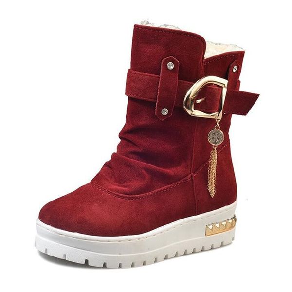 women's mid calf boots winter woman warm fur snow boots female suede leather solid color platform shoes women causal, Black
women's mid calf boots winter woman warm fur snow boots female suede leather solid color platform shoes women causal, Black