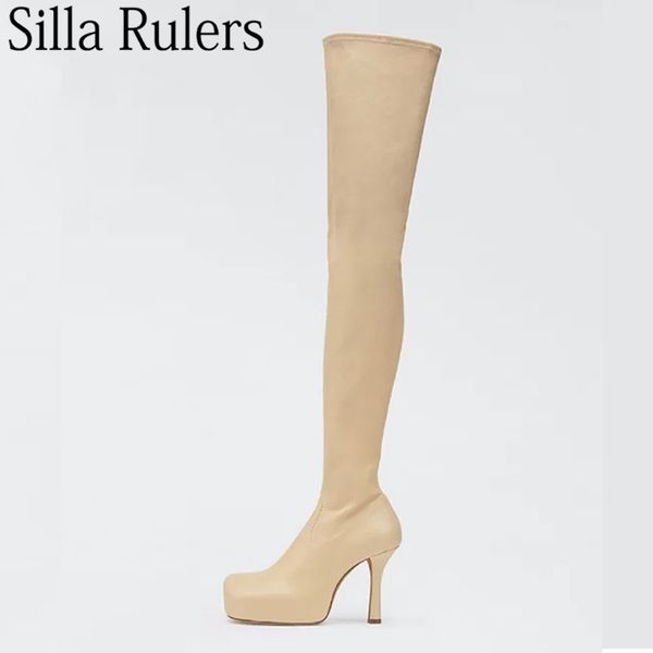 boots style square toe thick sole women's over-the-knee high heels long women elastic thigh woman 2021, Black
boots style square toe thick sole women's over-the-knee high heels long women elastic thigh woman 2021, Black