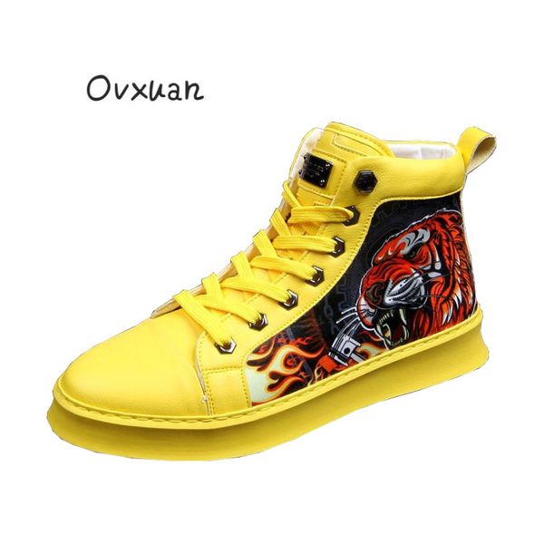 ovxuan printed tiger face sheet metal high hip hop trainer shoes dress boots men casual shoes male designer sneakers botas, Black
ovxuan printed tiger face sheet metal high hip hop trainer shoes dress boots men casual shoes male designer sneakers botas, Black