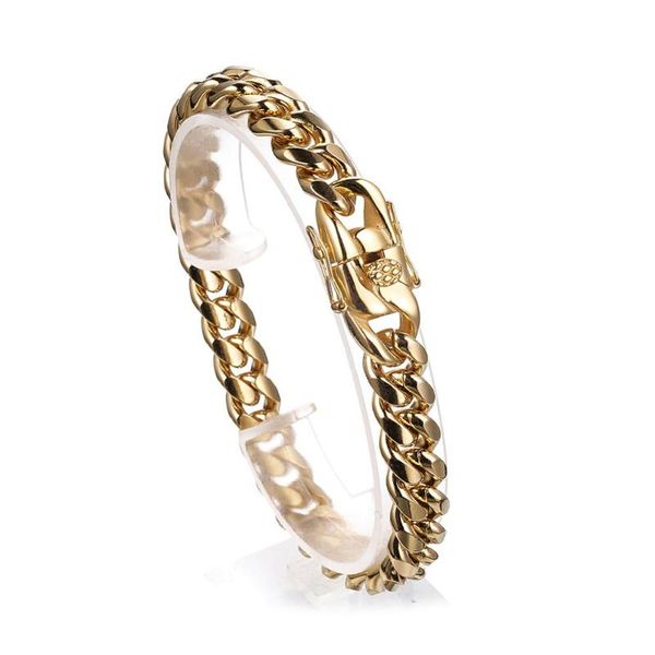 10mm 7-11inch miami curb cuban bracelet stainless steel gold tone men/women hip hop rapper bracelet bangle high-end gift, Black
10mm 7-11inch miami curb cuban bracelet stainless steel gold tone men/women hip hop rapper bracelet bangle high-end gift, Black