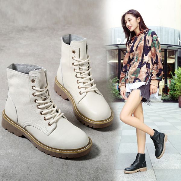 boots 2021 women autumn winter ankle genuine leather rubber non slip lace up shoes booties, Black
boots 2021 women autumn winter ankle genuine leather rubber non slip lace up shoes booties, Black