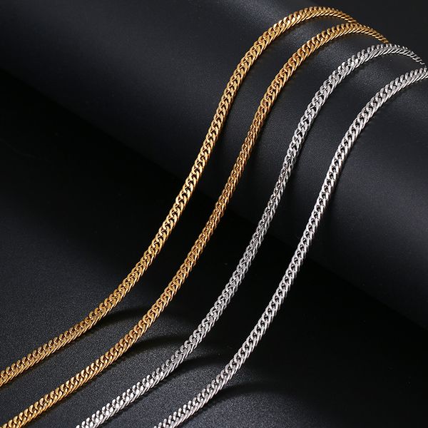 cacana stainless steel chain necklaces for man women gold silver color for pendant two-sided weave donot fade jewelry a1293
cacana stainless steel chain necklaces for man women gold silver color for pendant two-sided weave donot fade jewelry a1293