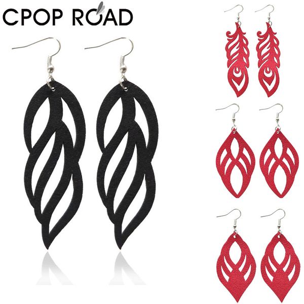 cpop hollow velvet leather earrings for women trendy geometric black red leaf water drop earrings fashion party gift accessories, Silver
cpop hollow velvet leather earrings for women trendy geometric black red leaf water drop earrings fashion party gift accessories, Silver