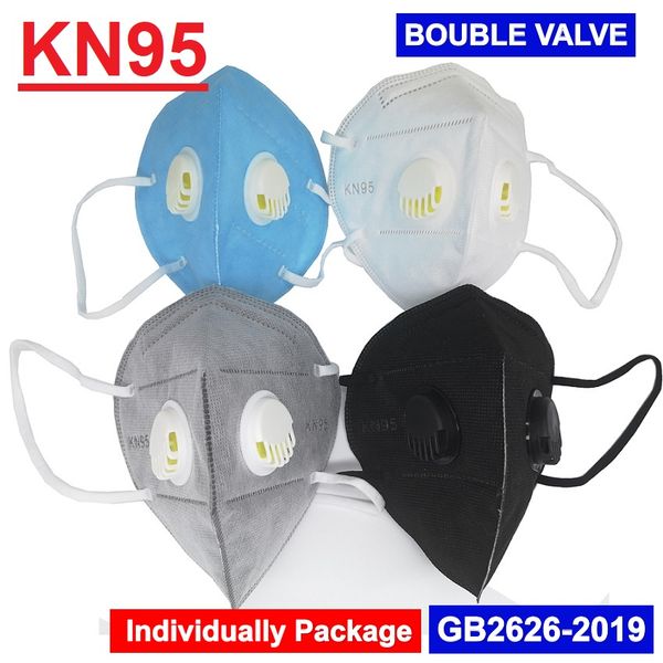 Double Valves KN 95 Mask Valve DHL Shipping Protective Face Mask With 2 Breathing Valves On Each Sides Face Mask
Double Valves KN 95 Mask Valve DHL Shipping Protective Face Mask With 2 Breathing Valves On Each Sides Face Mask
