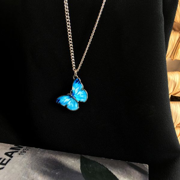 2020 korea cute colorful butterfly pendant stainless steel chain neck necklace for women fashion party jewelry, Silver
2020 korea cute colorful butterfly pendant stainless steel chain neck necklace for women fashion party jewelry, Silver