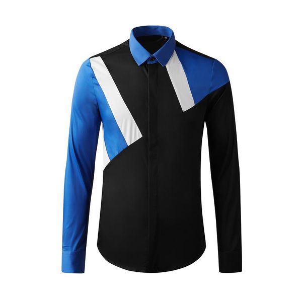 new arrival fashion brand blue white and black splicing men long sleeve casual shirts size l xl 2xl 3xl, White;black
new arrival fashion brand blue white and black splicing men long sleeve casual shirts size l xl 2xl 3xl, White;black