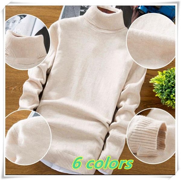 men causal sweater autumn winter turtleneck sweater wool solid color casual slim fit winter knitted pullover men, White;black
men causal sweater autumn winter turtleneck sweater wool solid color casual slim fit winter knitted pullover men, White;black