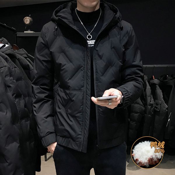 lightweight, comfortable and warm men's down jacket thickened new men's coat winter korean fashion jacket, Black
lightweight, comfortable and warm men's down jacket thickened new men's coat winter korean fashion jacket, Black