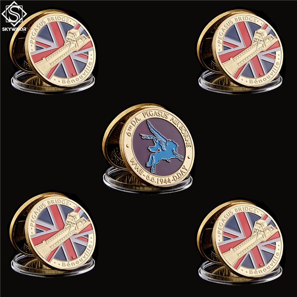 5pcs gold challenge coin 6.6.1944-d.day normandy pegasus craft bridge 6th da airborne collection
5pcs gold challenge coin 6.6.1944-d.day normandy pegasus craft bridge 6th da airborne collection