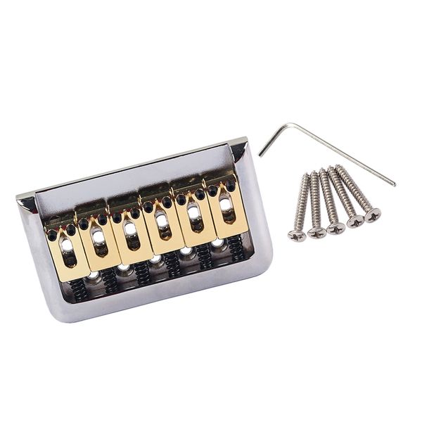 1 set 6 string guitar fixed bridge saddle for electric/cigar box guitar replacement parts chrome
1 set 6 string guitar fixed bridge saddle for electric/cigar box guitar replacement parts chrome