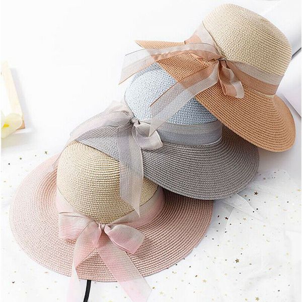 wide brim hats elegant women straw beach hat large brimmed color matching bow knot sun, Blue;gray
wide brim hats elegant women straw beach hat large brimmed color matching bow knot sun, Blue;gray