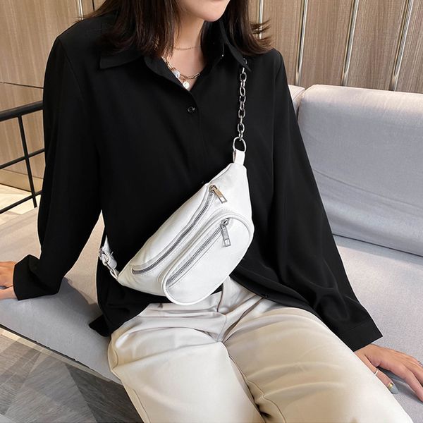 2020 new fashion belt bag women crossbody chain chest bag shoulder leather handbags for women's small female handbags 
2020 new fashion belt bag women crossbody chain chest bag shoulder leather handbags for women's small female handbags