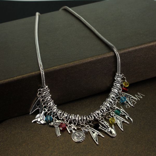 diy moive star treks war necklace small pendant assembly space jewelry men women amulet party anniversary accessories sale, Silver
diy moive star treks war necklace small pendant assembly space jewelry men women amulet party anniversary accessories sale, Silver