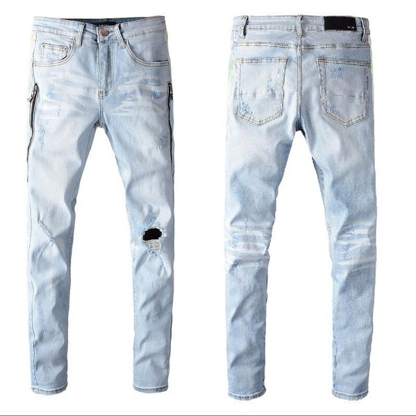 new designer jeans fashion mens designer brand jeans skinny ripped destroyed stretch slim fit hop hop pants with holes, Blue
new designer jeans fashion mens designer brand jeans skinny ripped destroyed stretch slim fit hop hop pants with holes, Blue