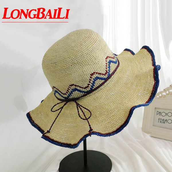 summer fashion foldable raffia straw sun beach hat women waved large brim caps female swds003, Blue;gray
summer fashion foldable raffia straw sun beach hat women waved large brim caps female swds003, Blue;gray