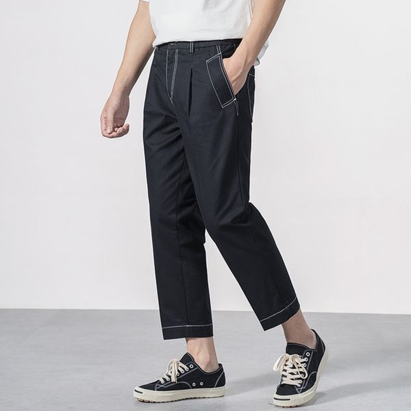 2020 new series open line men's ankle-length korean casual pants and trousers and trousers style trendy loose straight casual pants for, Blue
2020 new series open line men's ankle-length korean casual pants and trousers and trousers style trendy loose straight casual pants for, Blue