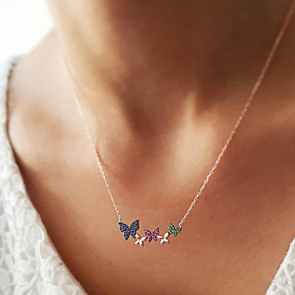 2020 colorful butterfly pendant necklaces crystal minimalist animal necklace for women girls choker collar chocker collier femme, Silver
2020 colorful butterfly pendant necklaces crystal minimalist animal necklace for women girls choker collar chocker collier femme, Silver