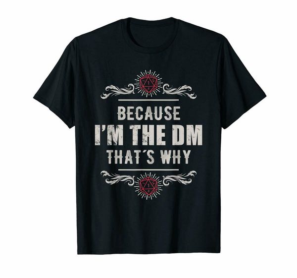black because i'm the dm t-shirt funny vintage rpg gift tee 100% cotton style tee shirt
black because i'm the dm t-shirt funny vintage rpg gift tee 100% cotton style tee shirt