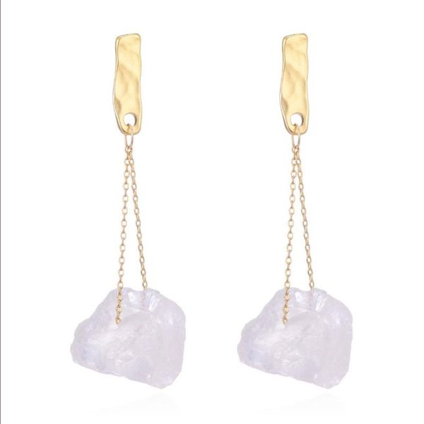 stud fyjs unique light yellow gold color irregular shape rock crystal earrings link chain fashion jewelry, Golden;silver
stud fyjs unique light yellow gold color irregular shape rock crystal earrings link chain fashion jewelry, Golden;silver