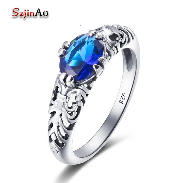 szjinao real brand luxury round cut sapphire vintage solid 925 sterling silver rings bijoux en argent
szjinao real brand luxury round cut sapphire vintage solid 925 sterling silver rings bijoux en argent