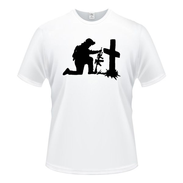 casual short sleeve printed sorrowful soldier alone kneeling and praying men t-shirts funny design printing cotton tees
casual short sleeve printed sorrowful soldier alone kneeling and praying men t-shirts funny design printing cotton tees