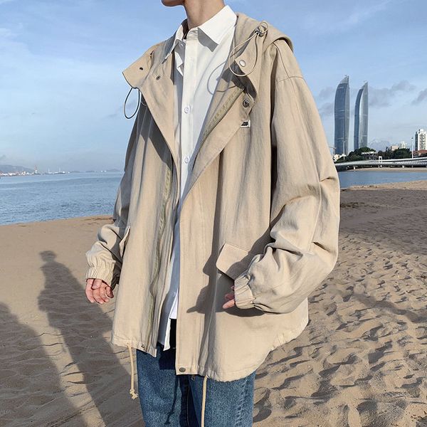 2020 spring and autumn new youth popular loose solid color korean hooded jacket fashion casual jacket black/gray/apricot, Black;brown
2020 spring and autumn new youth popular loose solid color korean hooded jacket fashion casual jacket black/gray/apricot, Black;brown